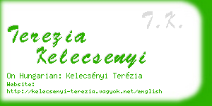 terezia kelecsenyi business card